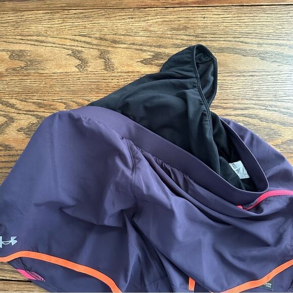 Under Armour Fly By 2.0 Brief Lined‎ Running Shorts Purple Women’s XXL NEW - Picture 5 of 8